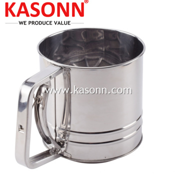 Stainless Steel 5 Cup Manual Kitchen Flour Sifter